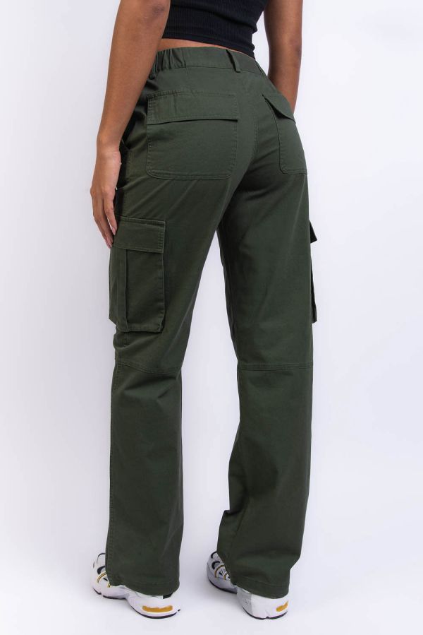 Mid Waist Cargobyxor - Denver Khaki