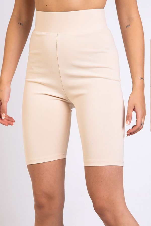 Högmidjade Cykelshorts - Basic Beige