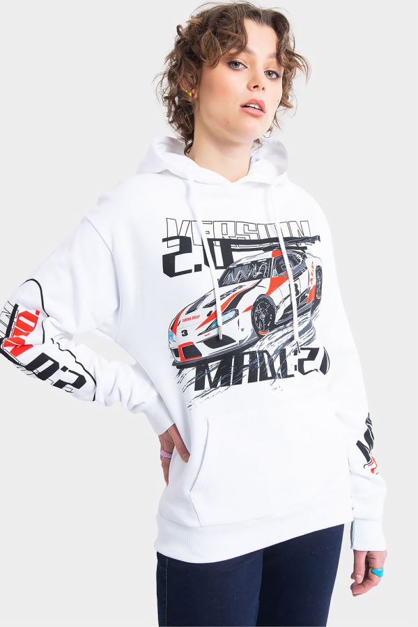 Hoodie - Racer White