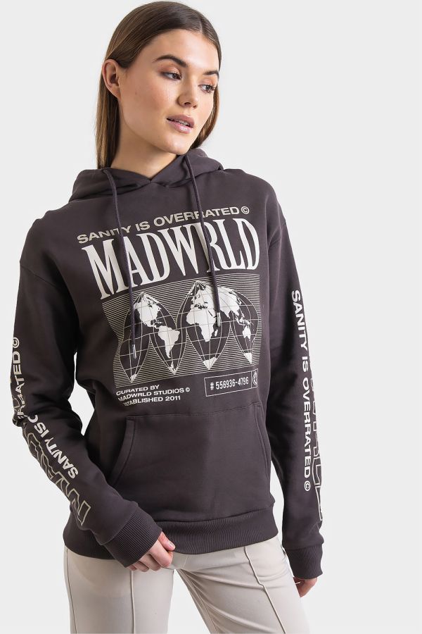 Hoodie - Mad World Brown