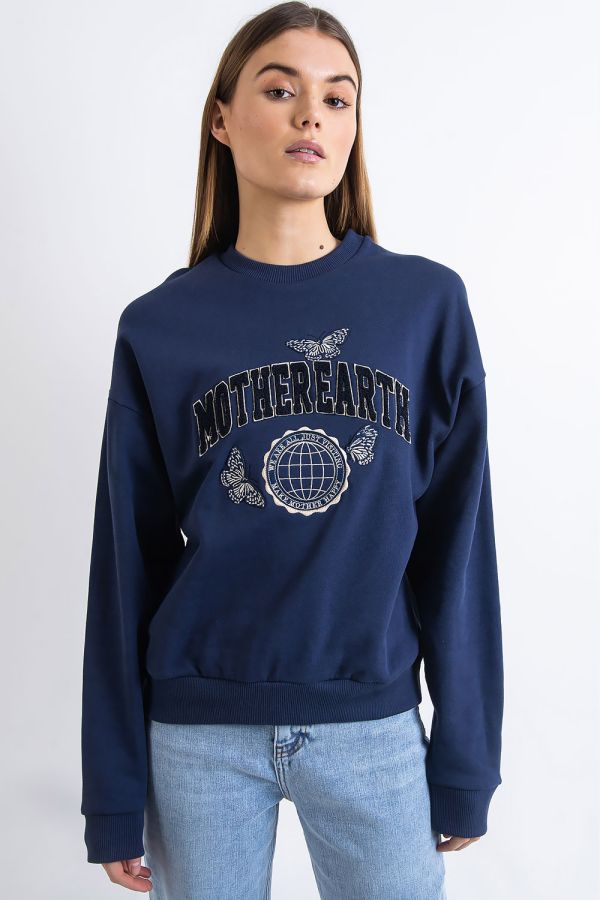 Sweatshirt - Mother Earth Navy