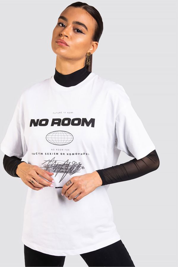 Oversize T-shirt - No Room White