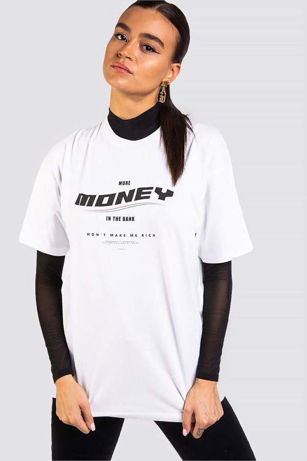 Oversize T-shirt - MONEY White